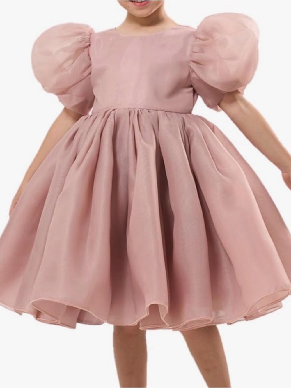 NWT 2Bunnies Girls Puff Sleeve 3 Layer Organza Tulle Ball Gown